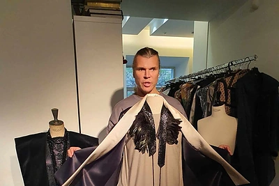 Juozas Statkevičius savo ateljė / LNDT nuotr.