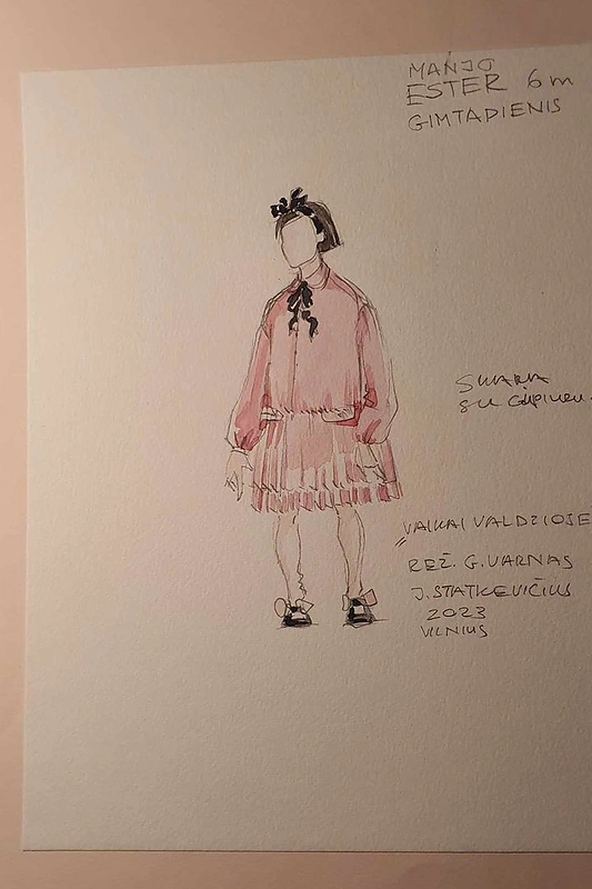 Juozo Statkevičiaus eskizai spektakliui „Viktoras, arba Vaikai valdžioje“ / LNDT nuotr.