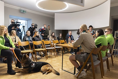 Pasaulio Guinnesso rekordininkės Ajanos Lolat spaudos konferencija / Irmanto Gelūno / BNS nuotr.