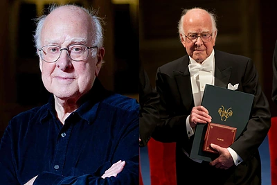 Mirė Nobelio premijos laureatas britų fizikas Peteris Higgsas: atrado „dieviškąją dalelę“