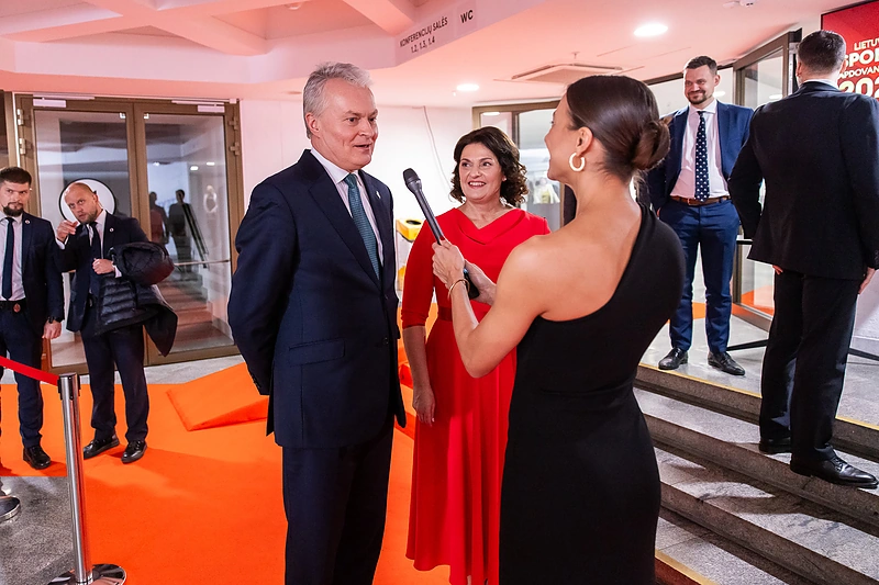 Eglė Balčiūnaitė kalbina prezidentą Gitaną Nausėdą / Vytauto Dranginio/LTOK nuotr.