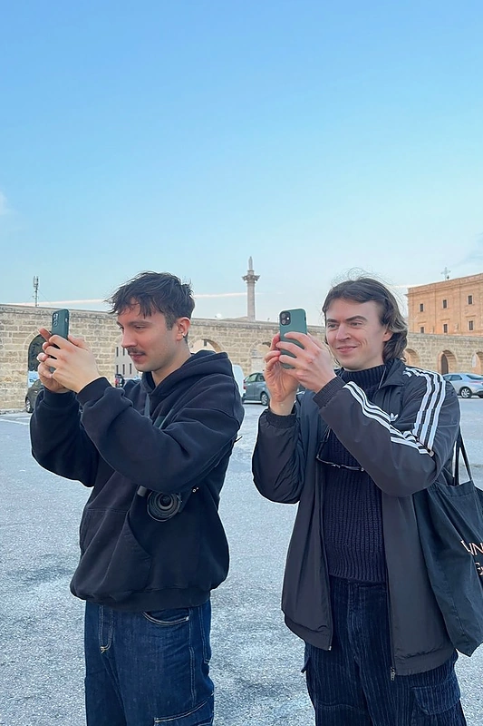 Lukas Pilkauskas ir Benas Ąžuolas Šarka Italijoje / Asmeninio archyvo nuotr.