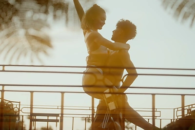 Jurgita Jurkutė ir jos partneris Adrianas / TV3 nuotr.