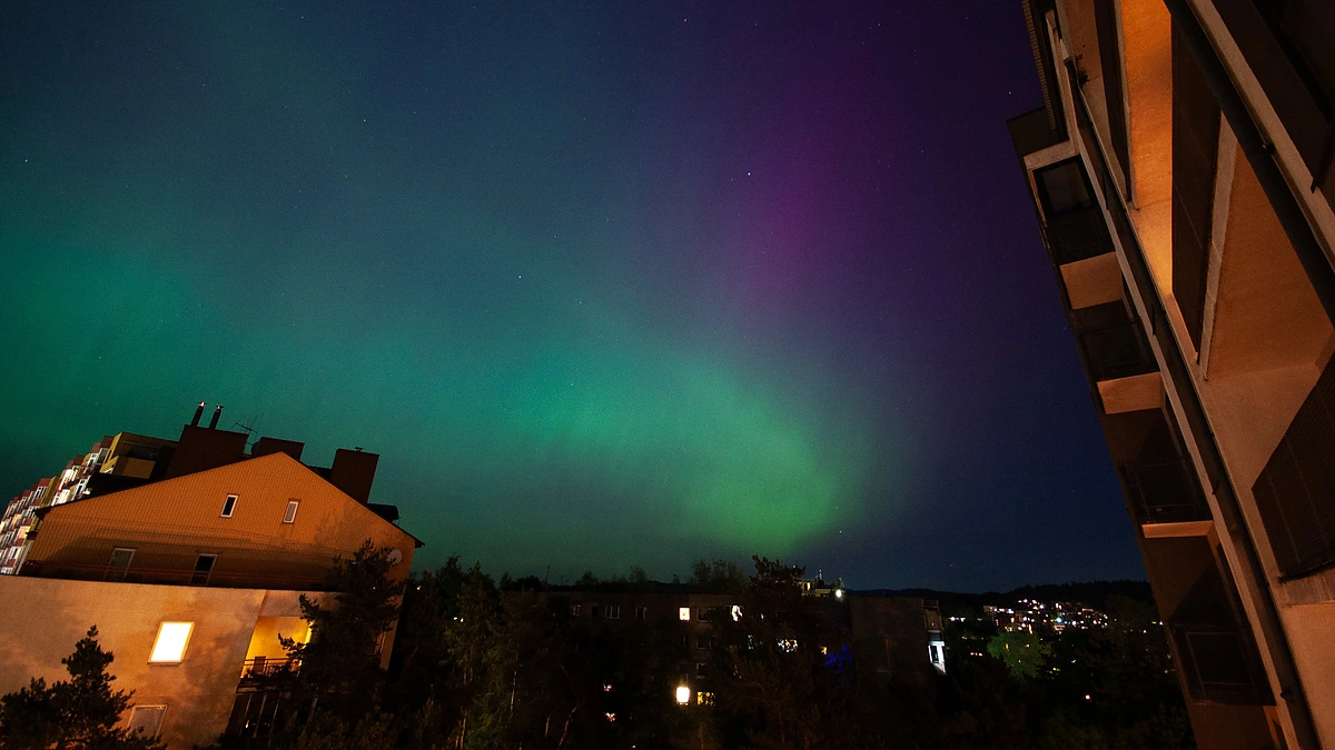 Šiaurės pašvaistė Vilniuje / BNS nuotr.