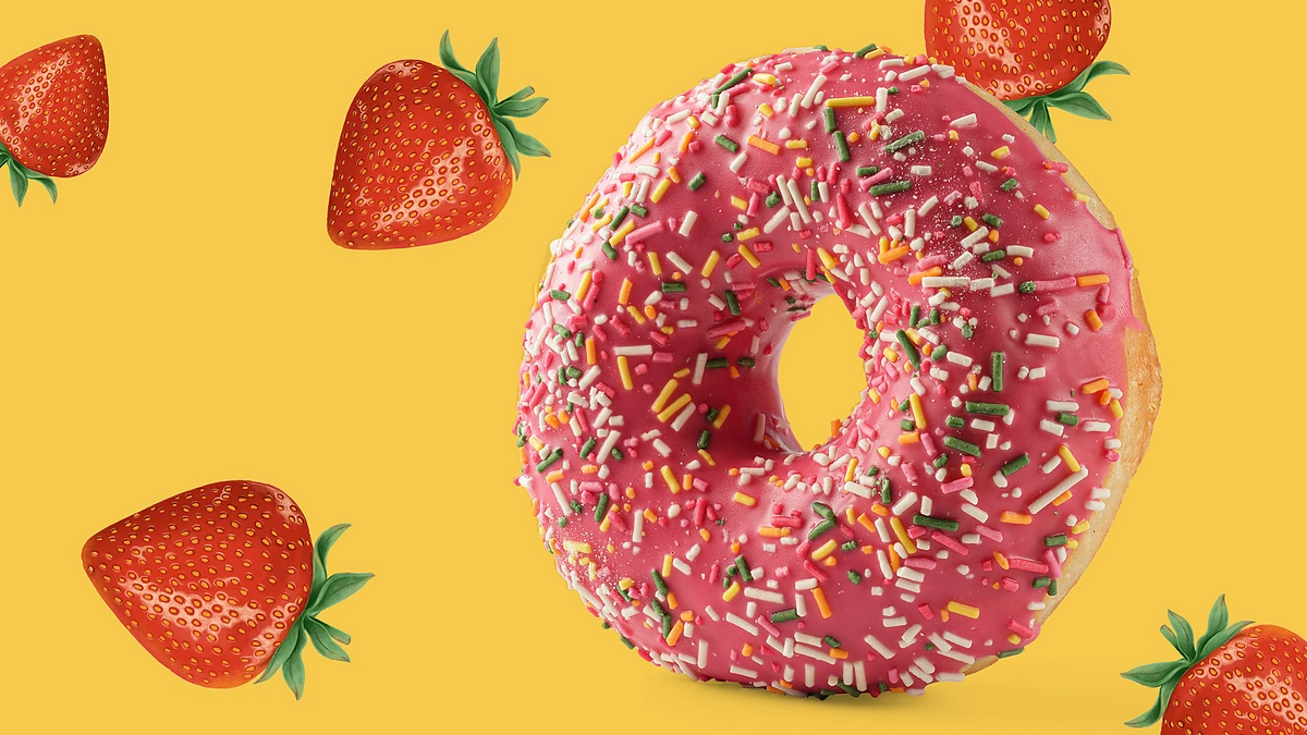 Spurga DONUT su braškiniu įdaru / Gamintojo nuotr.