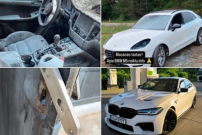 Apvogtas turinio kūrėjas Andrejus: naktį dingo prabangūs BMW M5 ir „Porsche Macan“ automobiliai