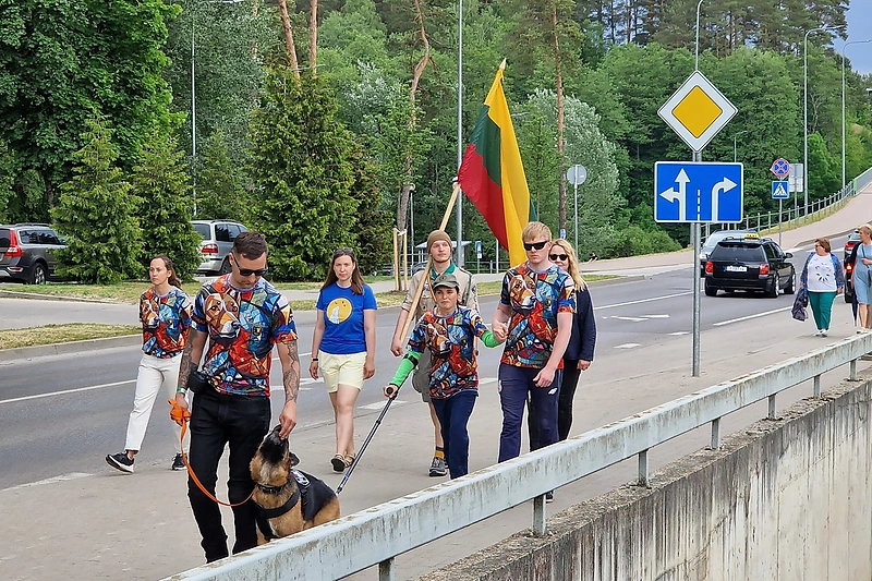 Ajana Lolat-Pažarauskienė Druskininkuose pabaigė „Svajonių žygį“ per Lietuvą / Organizatorių nuotr.