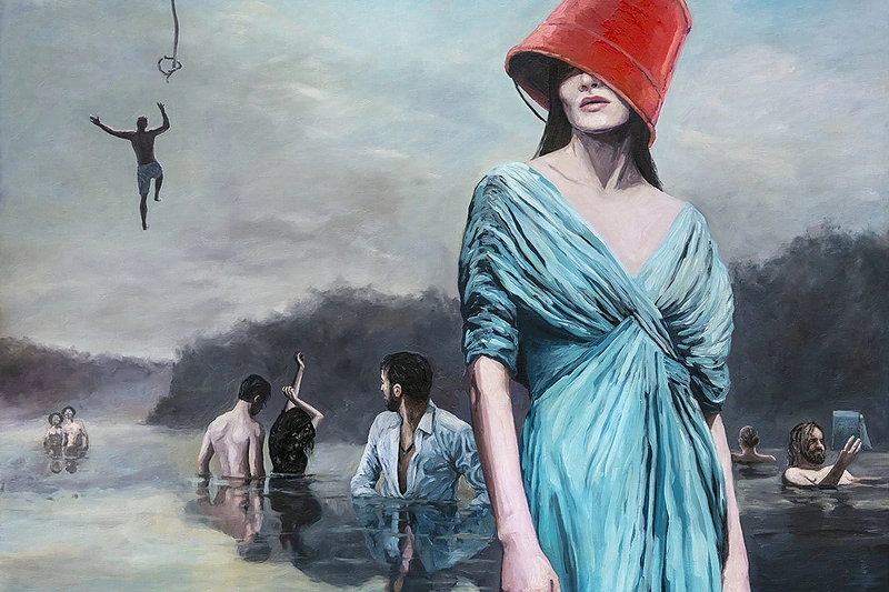 Algio Kriščiūno paveikslas „I Made This Lake From Joy And Sadness“ / Asmeninio archyvo nuotr.