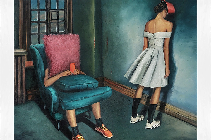 Algio Kriščiūno su paveikslas „Why We Don’t Talk Anymore“ / Asmeninio archyvo nuotr.