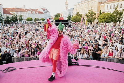 Maratone dalyvavęs padavėjas Daugvydas Staniūnas iš Panevėžio buvo pripažintas ekstravagantiškiausiu maratono dalyviu / „Ahoy“ nuotr.
