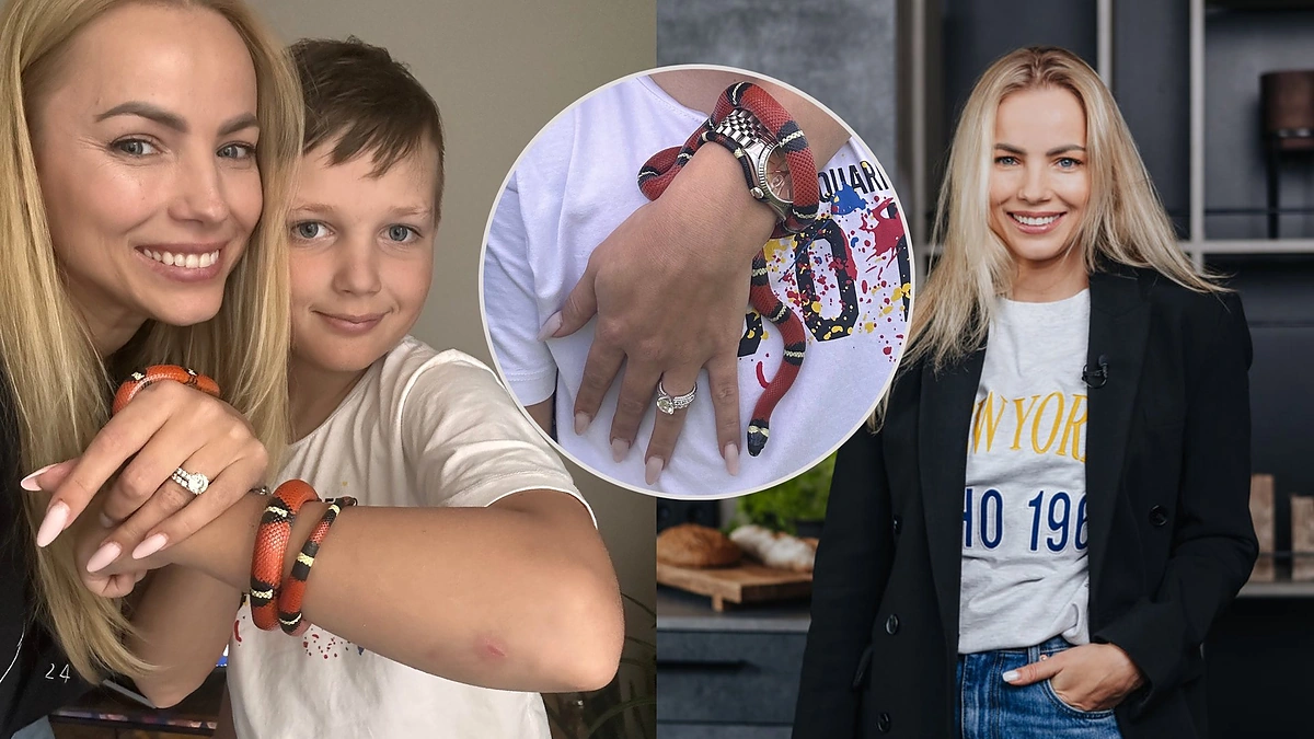 Goda Alijeva su sūnumi Amiliu ir gyvate Dryžiumi / Asmeninio albumo, Tomo Petrovskio nuotr.