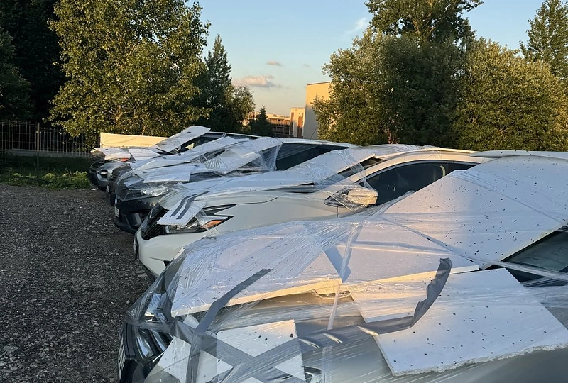 Idėja, kaip apsaugoti automobilį nuo krušos