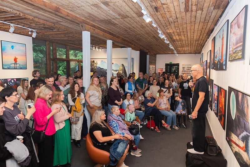 Algio Kriščiūno parodos pristatymas Palangoje / Patricija Adamovič / BNS nuotr.