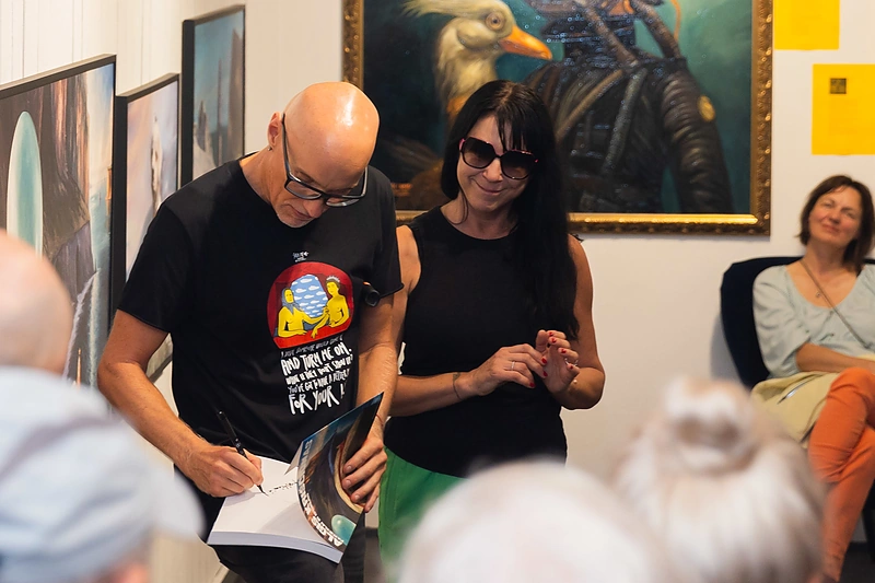 Algio Kriščiūno parodos pristatymas Palangoje / Patricija Adamovič / BNS nuotr.