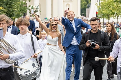 Andriaus Čerškaus ir Evelinos Stasiūnaitės vestuvės / Sauliaus Čirbos nuotr.