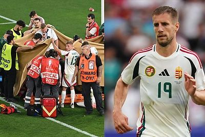 Po siaubo scenos Europos futbolo čempionate – palaikymo žinutės vengrui: prabilta apie jo sveikatą