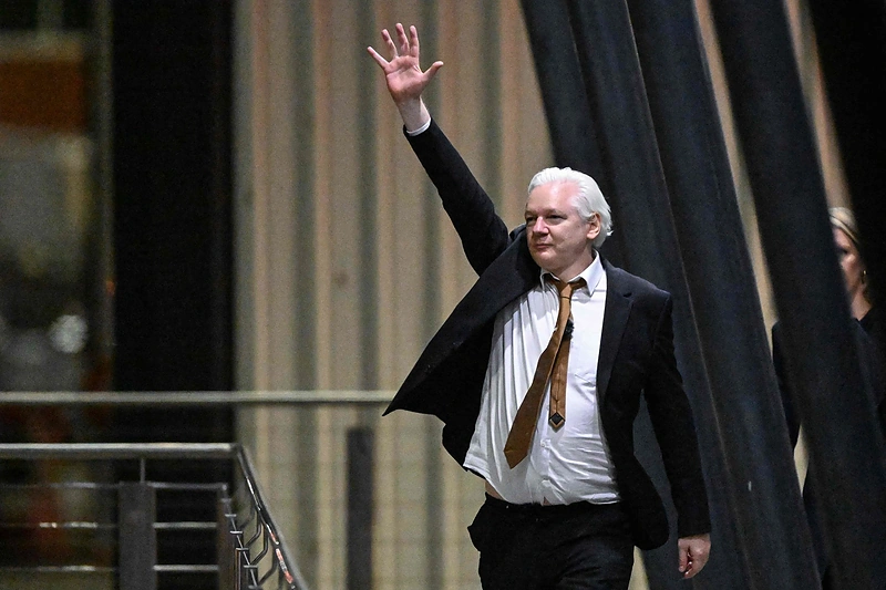 Julianas Assange'as atskrido į Australiją / AFP/„Scanpix“ nuotr.