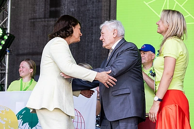 Diana Nausėdienė, Valdas Adamkus / Pauliaus Peleckio / BNS nuotr.