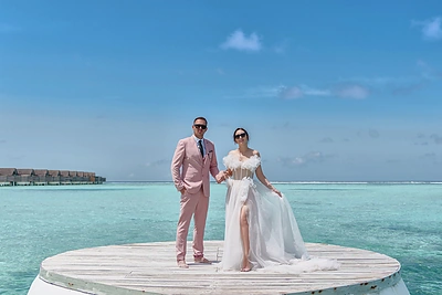 Algimantas Minalga-Soliaris su žmona Monika / Asmeninio archyvo nuotr.