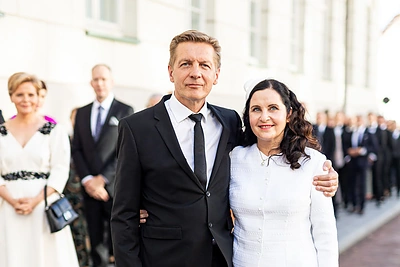Klaipėdos meras Arvydas Vaitkus su žmona Ilona / Lukas Balandis/BNS