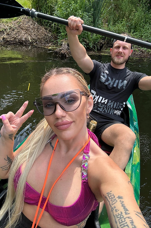 Justina Partikė pirmąkart plaukė baidarėmis / Asmeninio albumo nuotr.