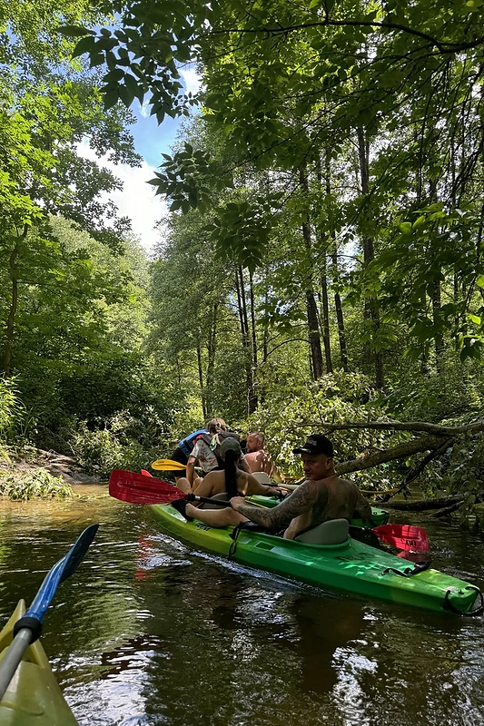 Justina Partikė pirmąkart plaukė baidarėmis / Asmeninio albumo nuotr.