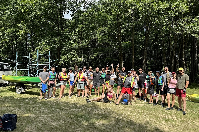 Justina Partikė pirmąkart plaukė baidarėmis / Asmeninio albumo nuotr.