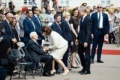 Valdas Adamkus ir Diana Nausėdienė / Lietuvos respublikos prezidento kanceliarijos nuotr.