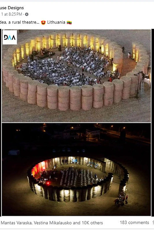 Liudo Mikalausko sumanyta šiaudų arena