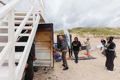 Šventojoje sudegė paplūdimio kavinė / Eriko Ovčarenko / BNS nuotr.