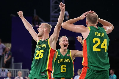 Pergalės akimirkos: Lietuvos 3x3 krepšininkai iškovojo olimpinę bronzą / „Scanpix“ nuotr.