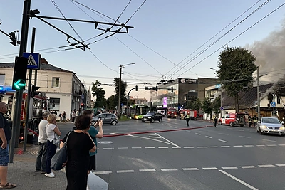 Gaisras Kaune, Savanororių pr. ir K.Petrausko g. sankryžoje / 15min nuotr.