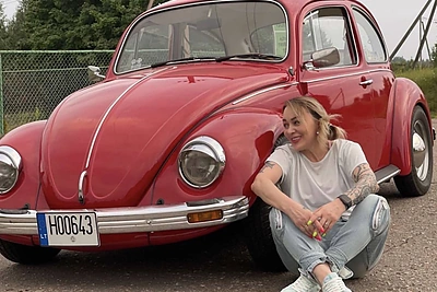 Džordanos Butkutės automobilis / Asmeninio archyvo nuotr.