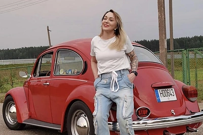 Džordanos Butkutės automobilis / Asmeninio archyvo nuotr.