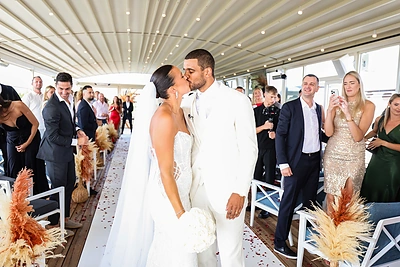 Kamilės Nacickaitės ir Dimeo van der Horsto vestuvės Palangoje / Teodoro Biliūno / BNS nuotr.