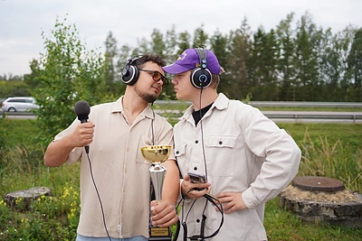 M-1 laidų vedėjai lankėsi Šakiuose / Jurgio Sakalausko nuotr.