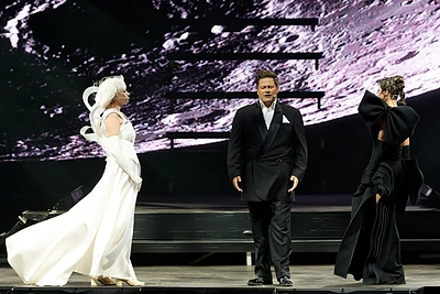 Klaipėdoje – muzikos, šviesų ir istorijų šou „A la luna“ / Martyno Aleksos nuotr.