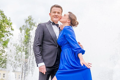 Diana Gaičiūnaitė-Dirmė su vyru / Asmeninio albumo nuotr.