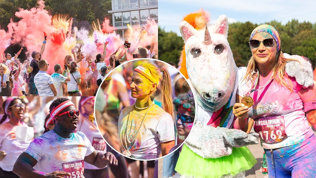 „The Color Run“ bėgimas Vingio parke / Roberto Riabovo / BNS nuotr.