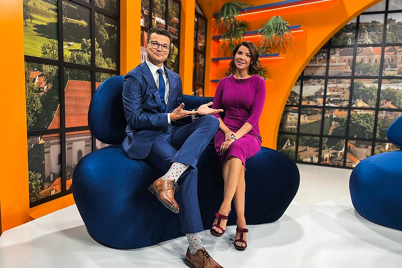 Naujas Karolinos Liukaitytės partneris laidoje „Labas vakaras, Lietuva“ – Adomas Grinius / LNK nuotr.