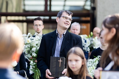 Atsisveikinimas su dailininku Valentinu Antanavičium / Lukas Balandis / BNS nuotr.