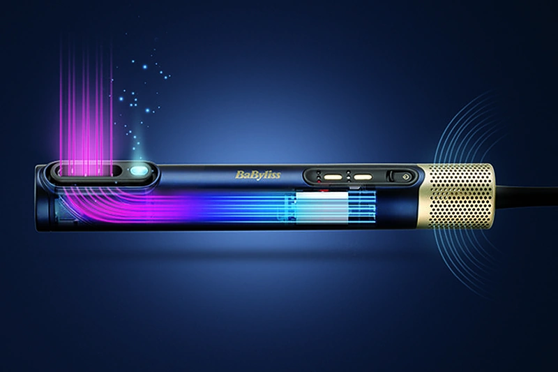 „BaByliss Air Wand“: Džiovintuvas. Tiesintuvas. Plaukų formavimo šukos / Gamintojo nuotr.