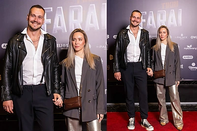 Edgaras Bechter ant raudonojo kilimo pirmąkart pozavo su mylimąja Indrėja