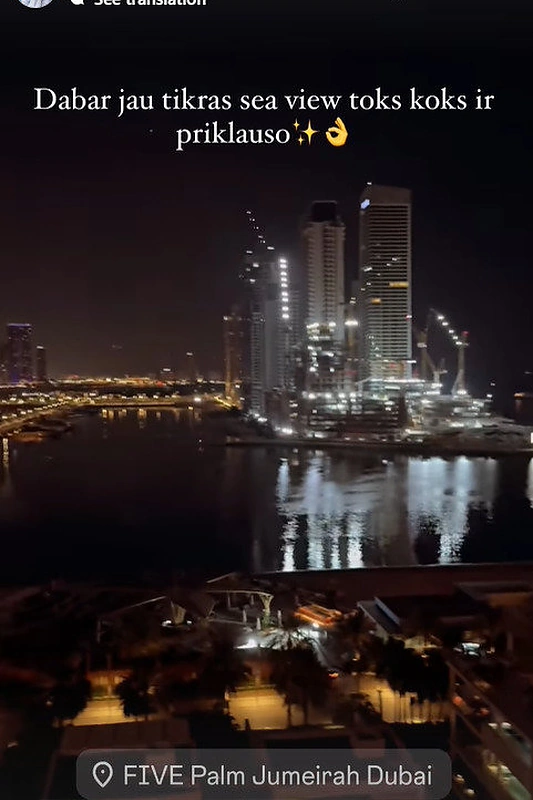 Viktorija Siegel parodė, kokio kambario Dubajuje galiausiai išsireikalavo / Asmeninio albumo nuotr.
