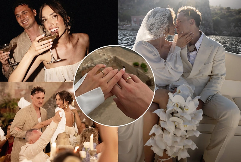 Gretos ir Mariaus Miksių vestuvės Sicilijoje / Asmeninio archyvo nuotr.