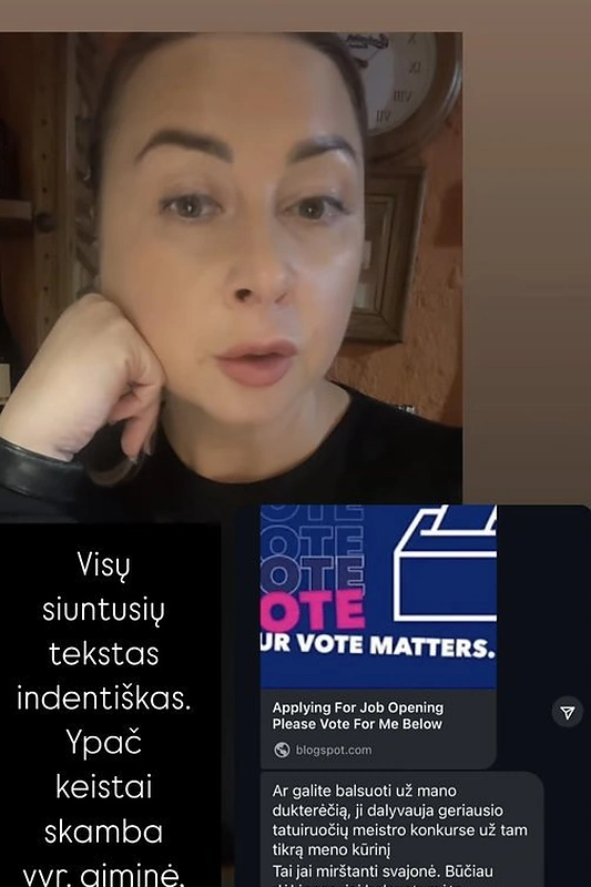 Sandros Žutautienės „Instagram“ storis / Ekrano nuotr.
