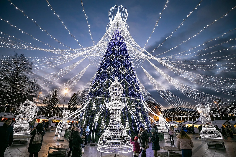 2019 m. Vilniaus Kalėdų eglė / Sauliaus Žiūros nuotr.