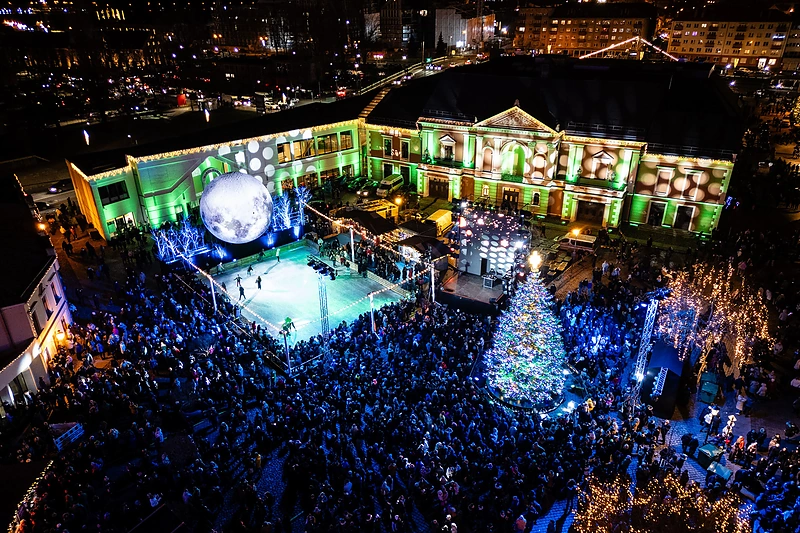 Kalėdų eglė Klaipėdoje / Eriko Ovčarenko / BNS nuotr.