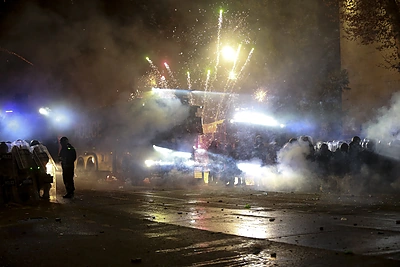 Protestai Sakartvele / Roberta Valikonė nuotr.