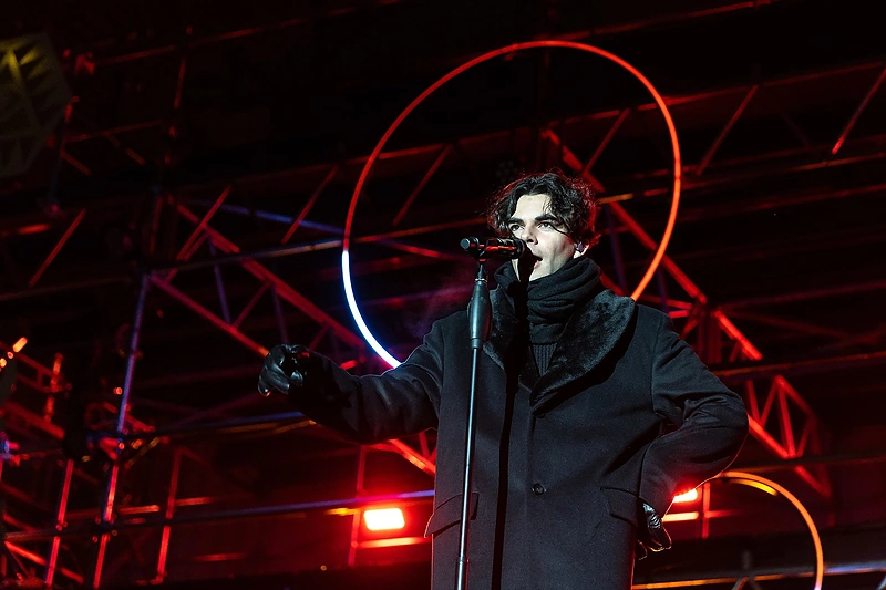 Šiaulių Kalėdų eglės įžiebimo akimirka / Rolando Parafinavičiaus nuotr.